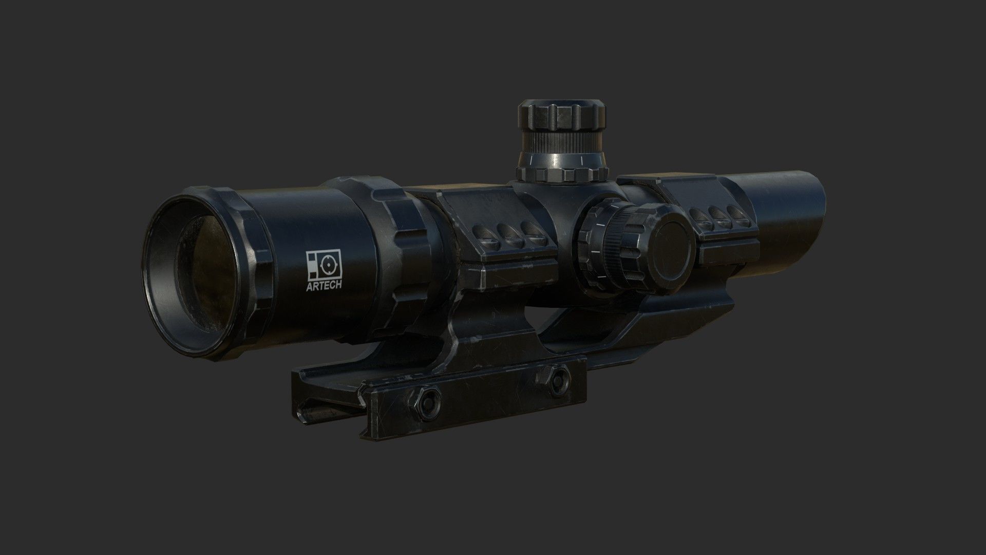 Weapon - Scope - 10 - TacticalCraftsman Low-poly 3D model_5