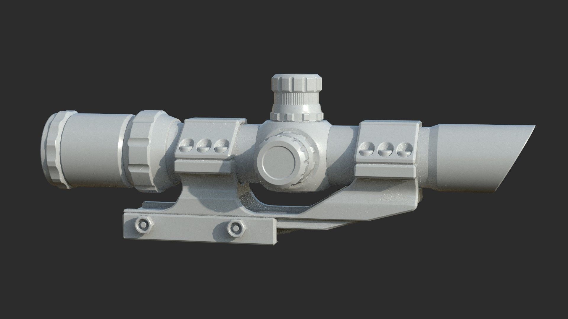 Weapon - Scope - 10 - TacticalCraftsman Low-poly 3D model_9