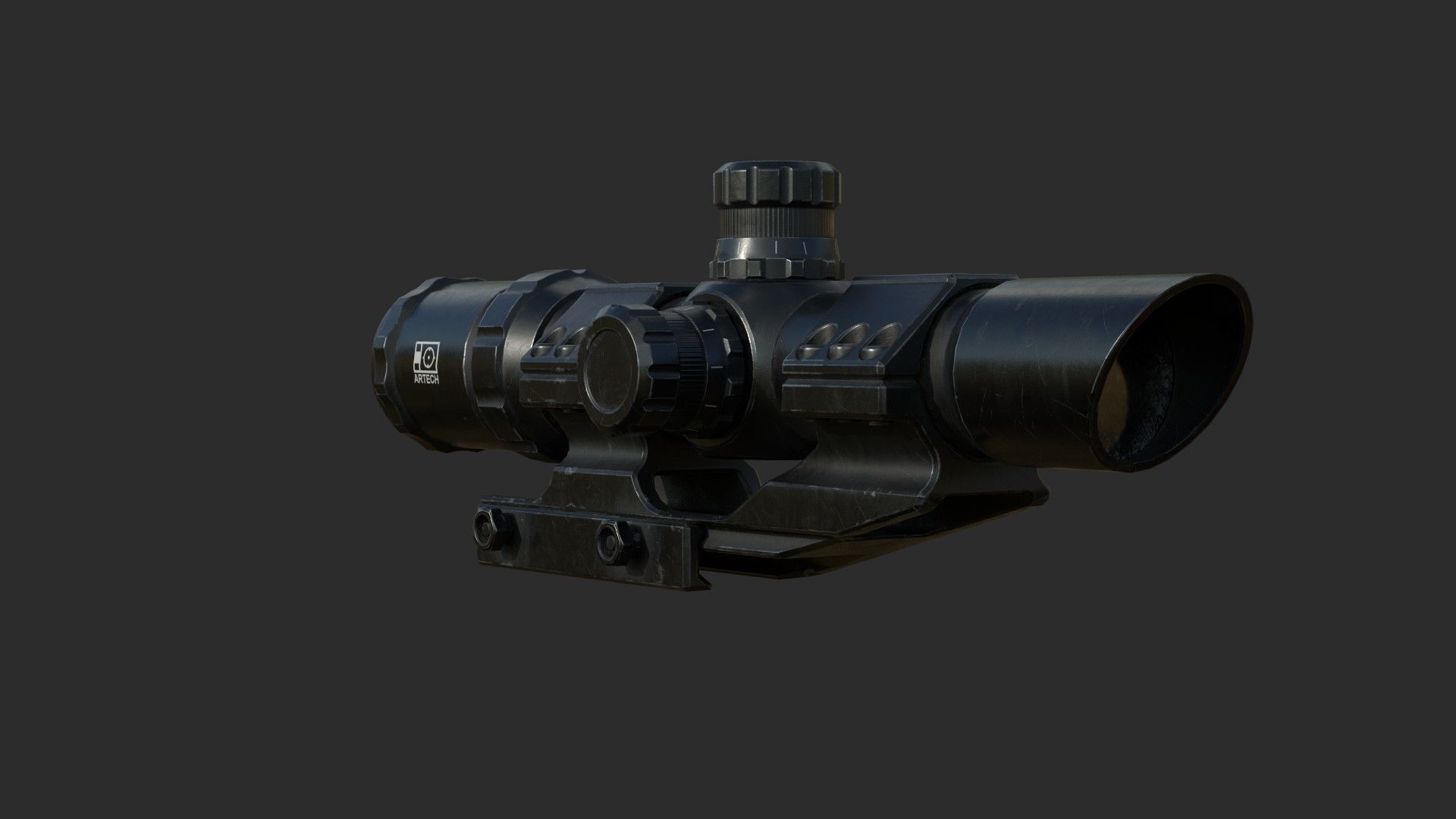 Weapon - Scope - 10 - TacticalCraftsman Low-poly 3D model_7