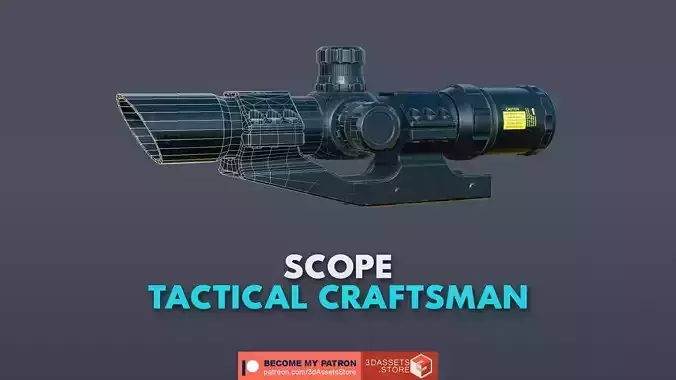Weapon - Scope - 10 - TacticalCraftsman Low-poly 3D model