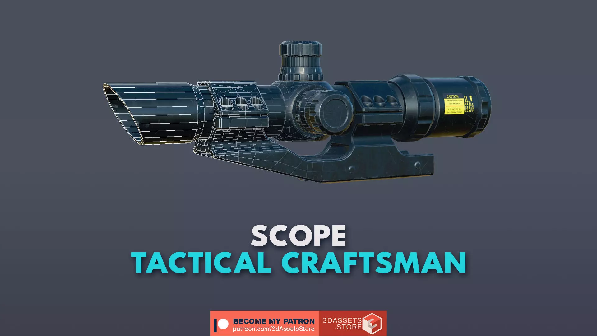 Weapon - Scope - 10 - TacticalCraftsman Low-poly 3D model_0
