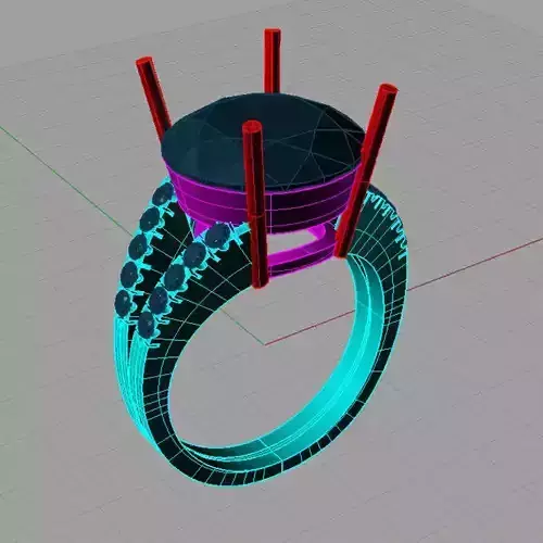 solitarie Woman Diamond Ring 3D print model