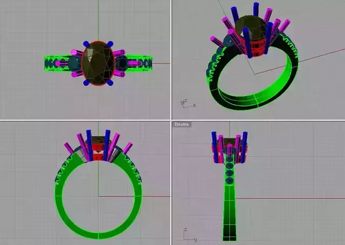 classic Solitaire Ring 3d model print 3D print model