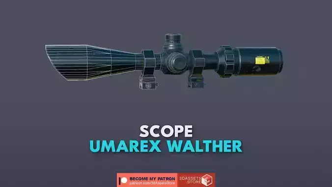Weapon - Scope - 11 - UmarexWalther Low-poly 3D model