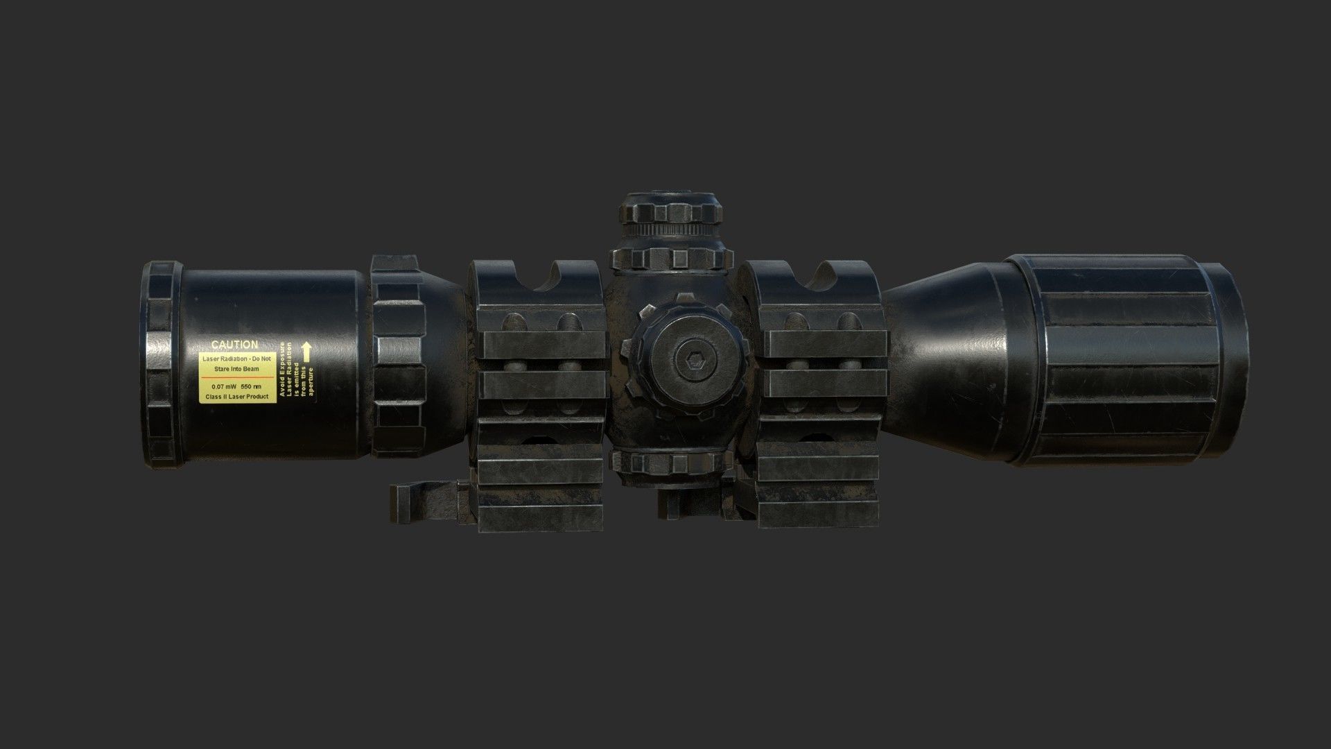 Weapon - Scope - 12 - UTG3BugBuster Low-poly 3D model_2