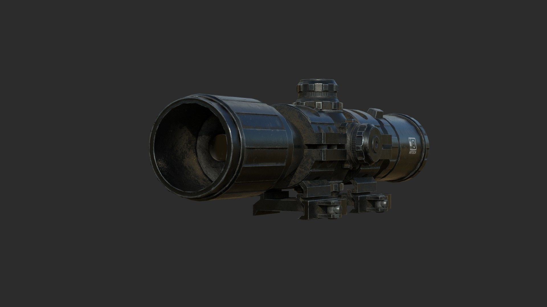 Weapon - Scope - 12 - UTG3BugBuster Low-poly 3D model_5