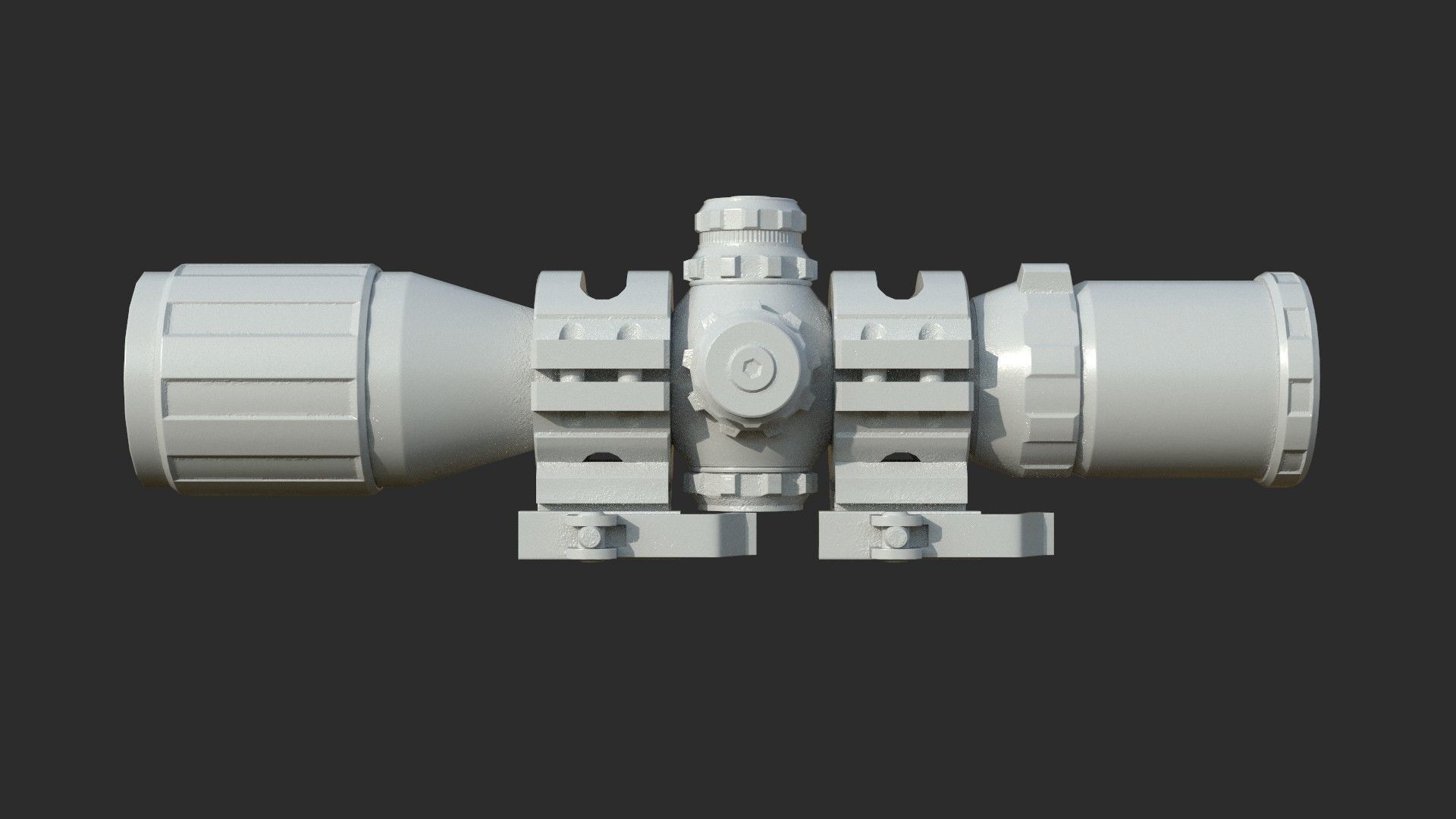 Weapon - Scope - 12 - UTG3BugBuster Low-poly 3D model_14