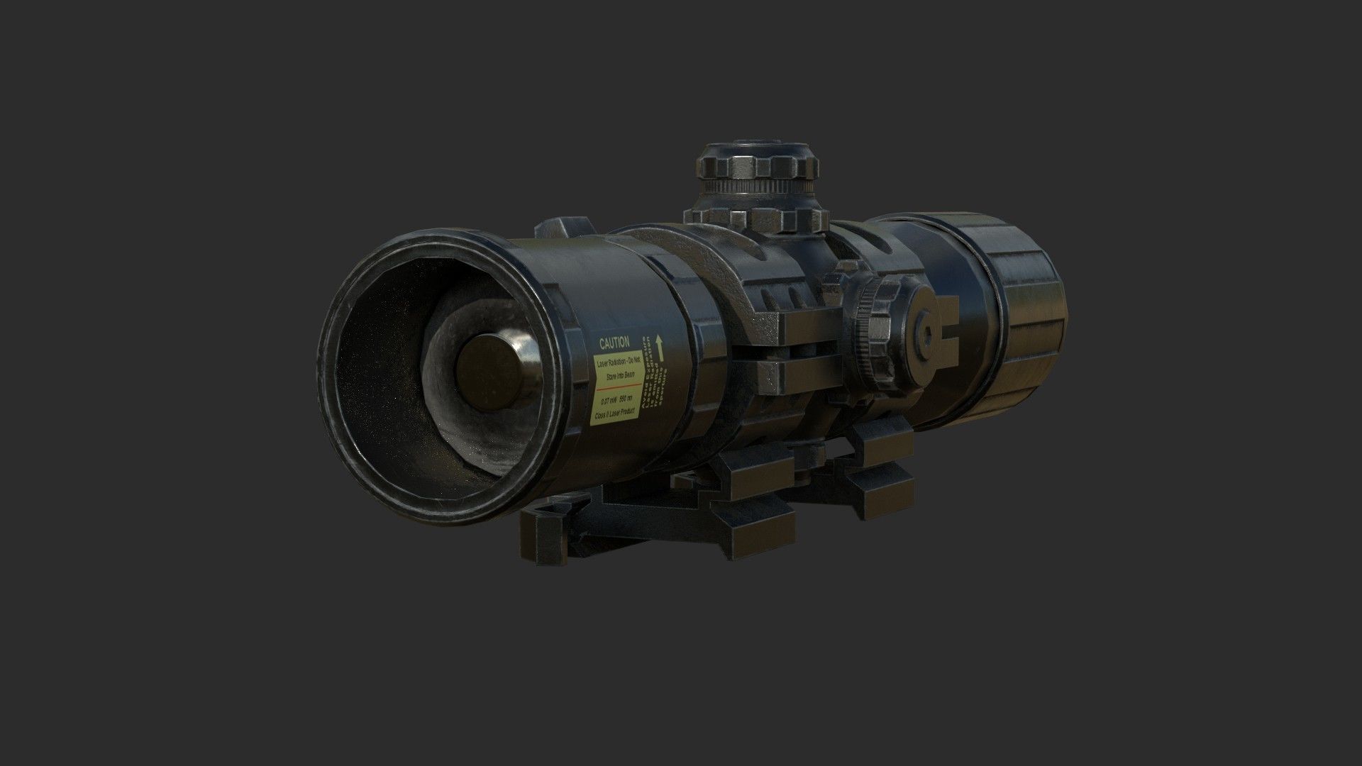 Weapon - Scope - 12 - UTG3BugBuster Low-poly 3D model_9