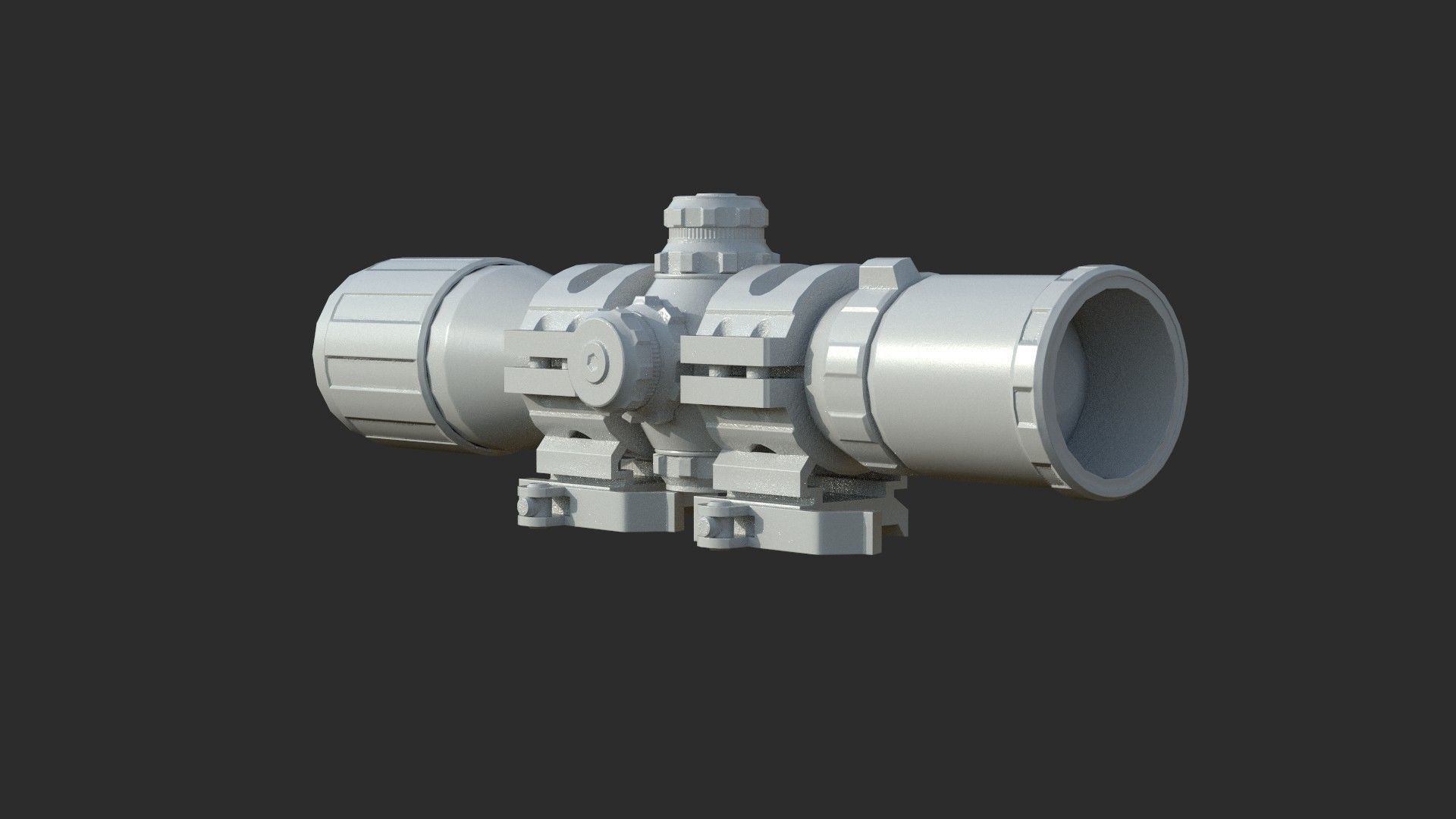 Weapon - Scope - 12 - UTG3BugBuster Low-poly 3D model_15