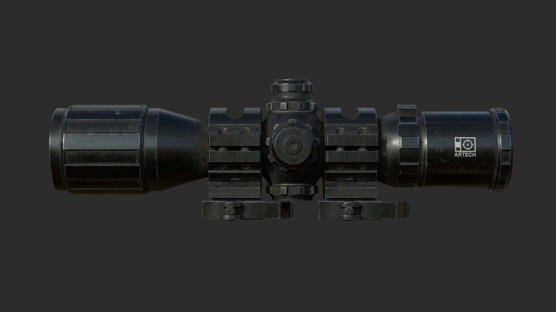 Weapon - Scope - 12 - UTG3BugBuster Low-poly 3D model_6