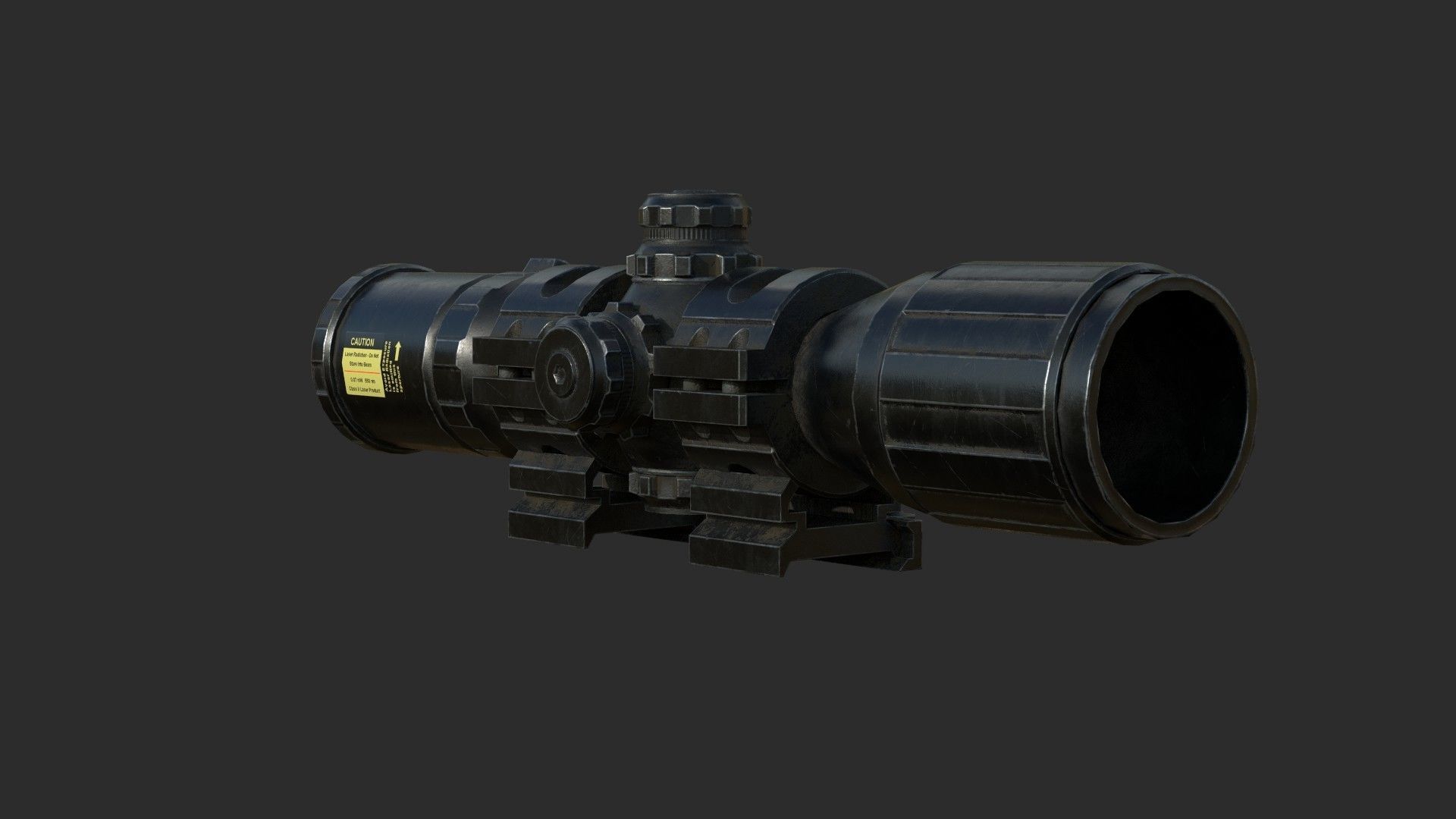 Weapon - Scope - 12 - UTG3BugBuster Low-poly 3D model_3