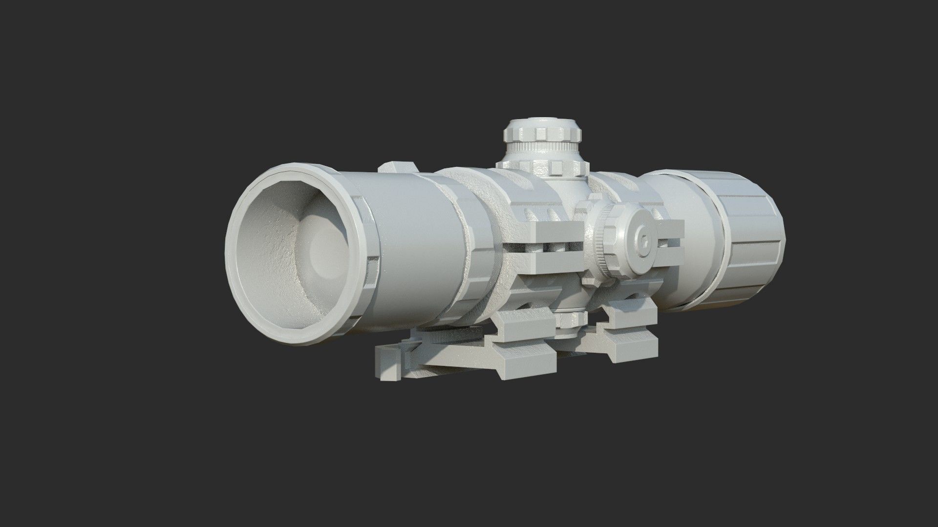 Weapon - Scope - 12 - UTG3BugBuster Low-poly 3D model_17