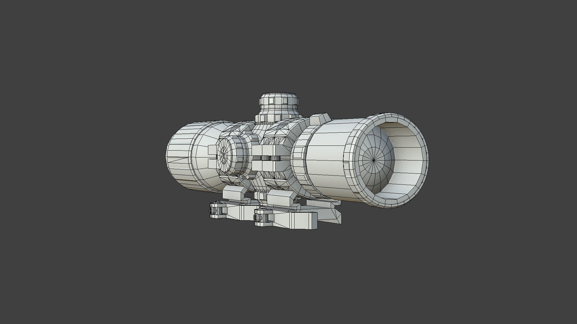 Weapon - Scope - 12 - UTG3BugBuster Low-poly 3D model_23