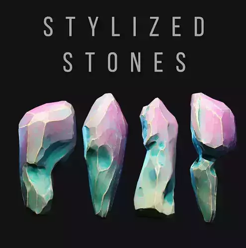 Stylized Stones Game ready