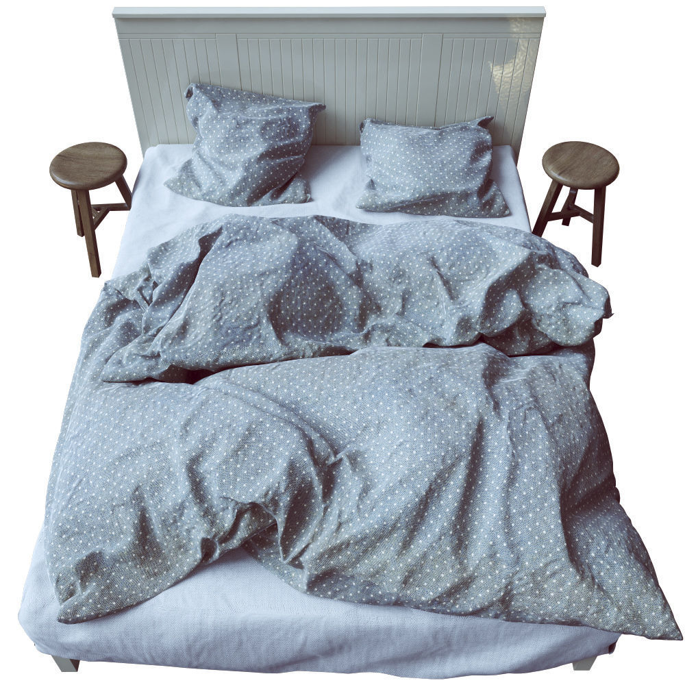Bed of Scandinavian style 3D model_1
