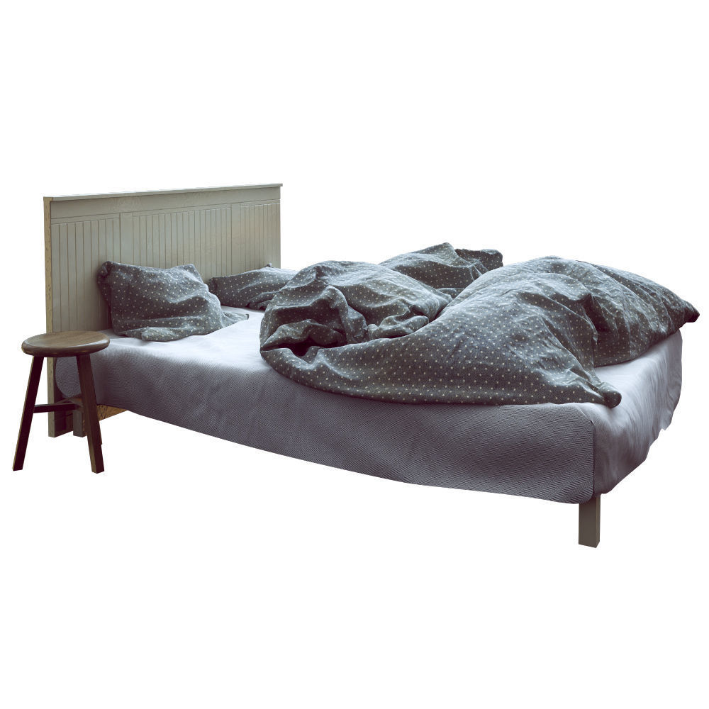 Bed of Scandinavian style 3D model_3