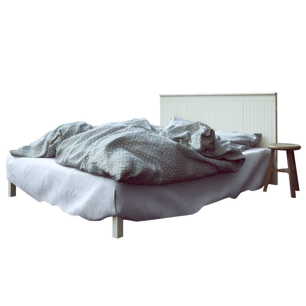 Bed of Scandinavian style 3D model_2