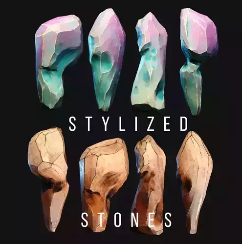 Stylized Stones Game ready