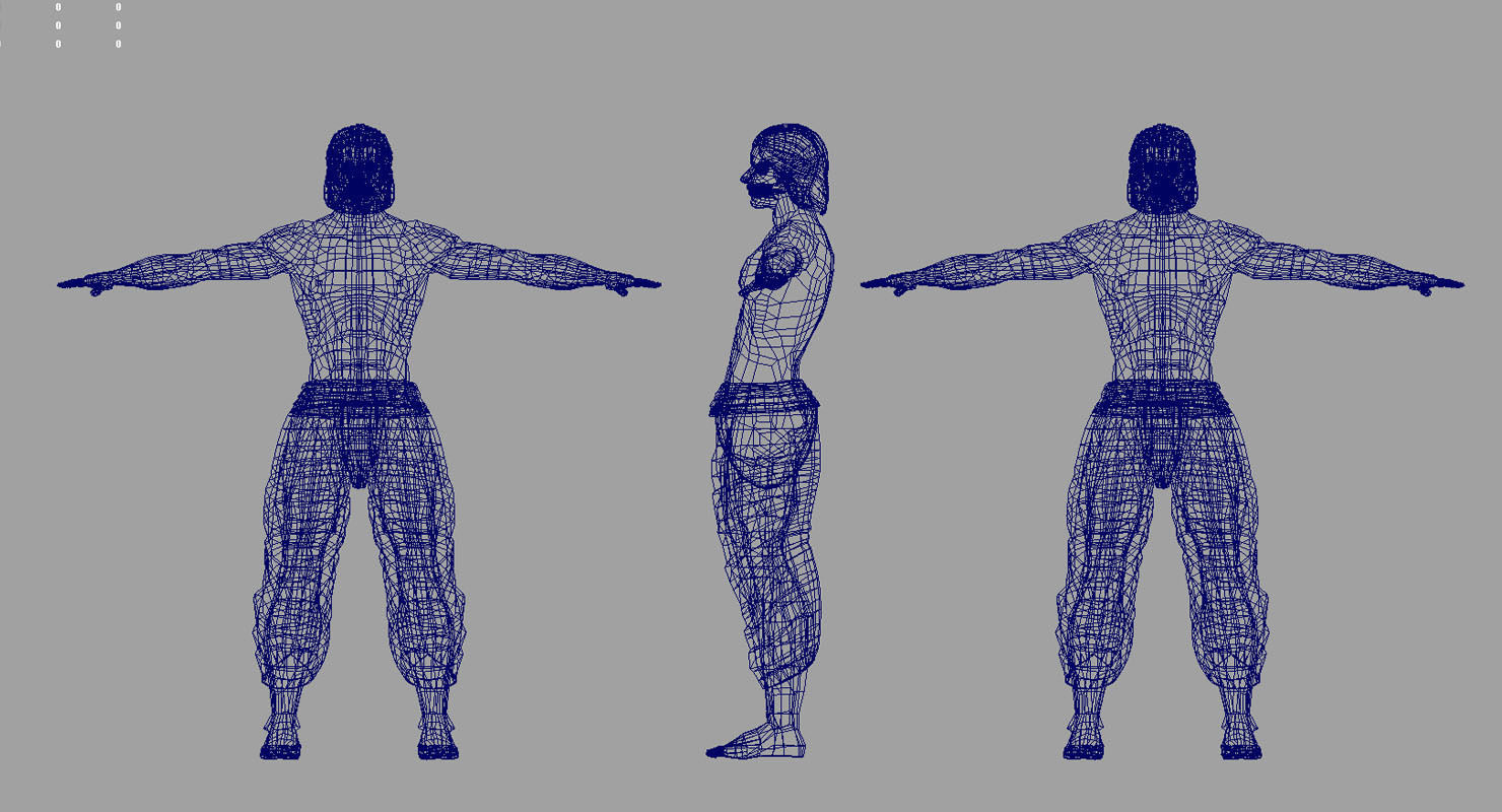 man 3d model final work 3D model_6