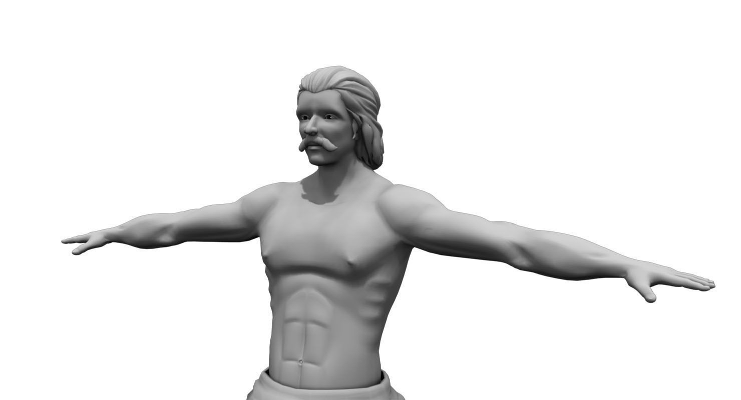 man 3d model final work 3D model_3