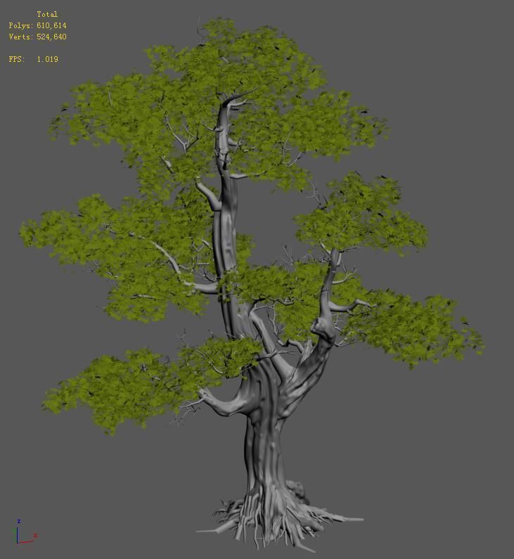 Plant - Windy Grassland Trees 03 3D model_1
