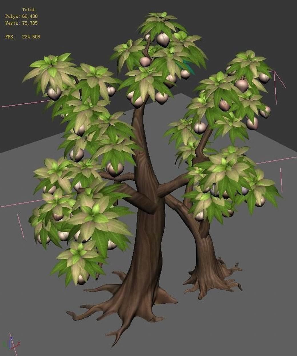 Plant model - peach tree 272 3D model_2