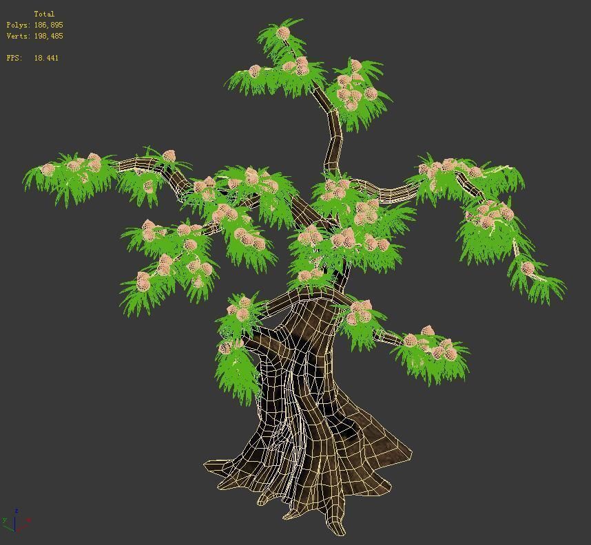 Plant - Peach 033 3D model_3