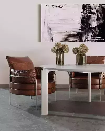 Living room Low-poly 3D model