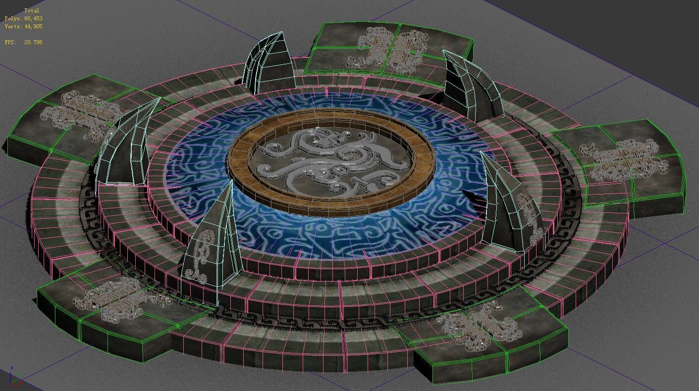 Dongfu objects - round altar 3D model_1
