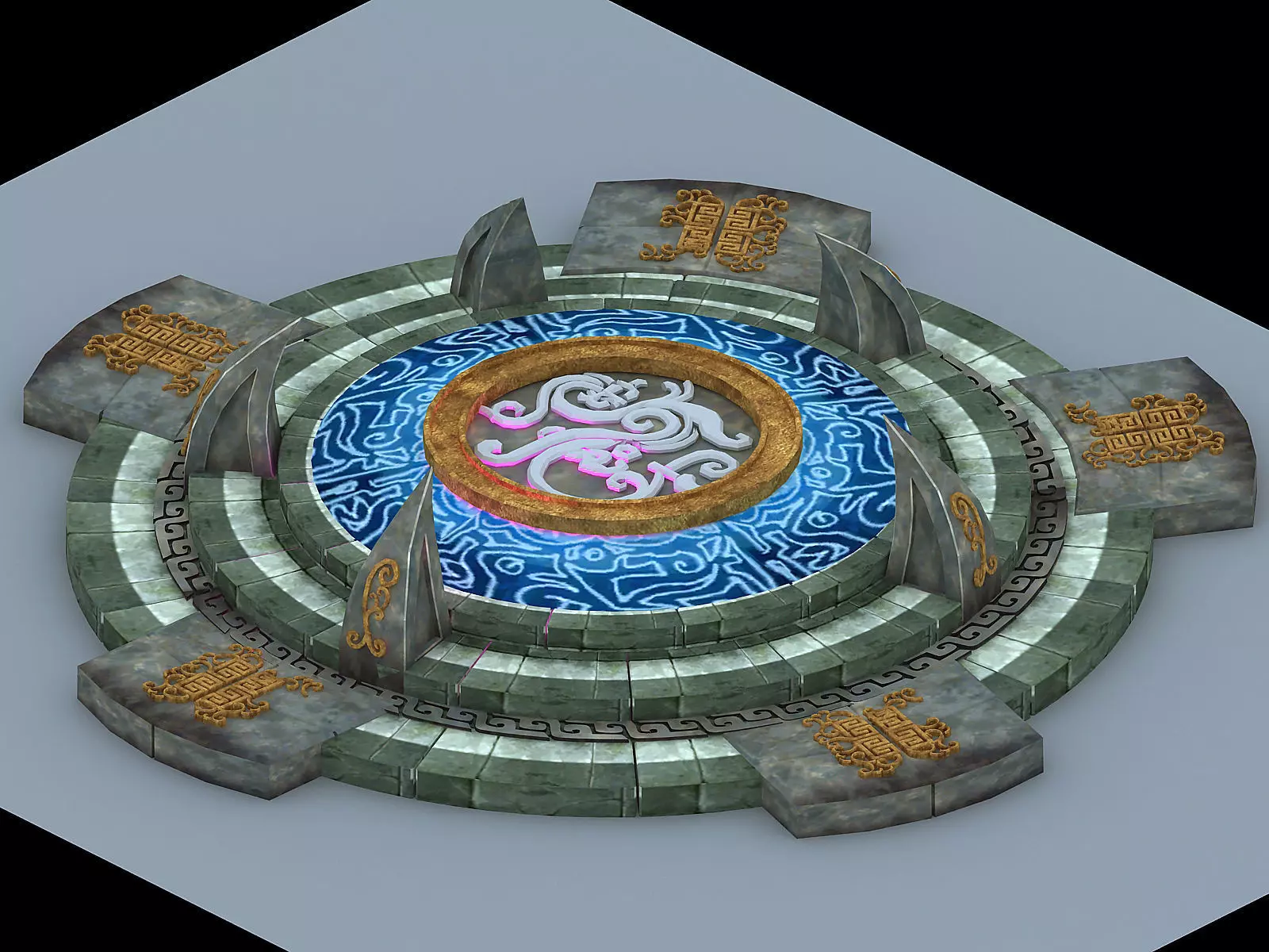 Dongfu objects - round altar 3D model_0