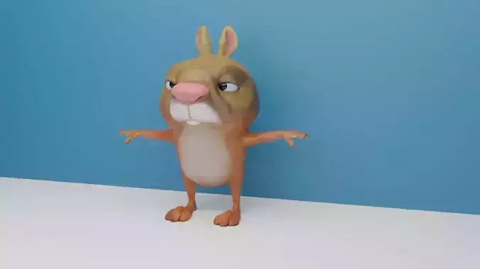 Squirrel cartoon charactor  model