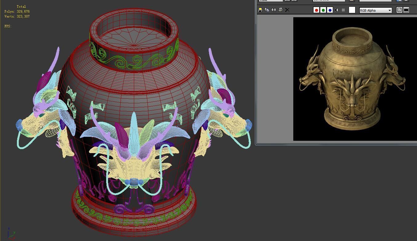 Wine altar 034 3D model_6