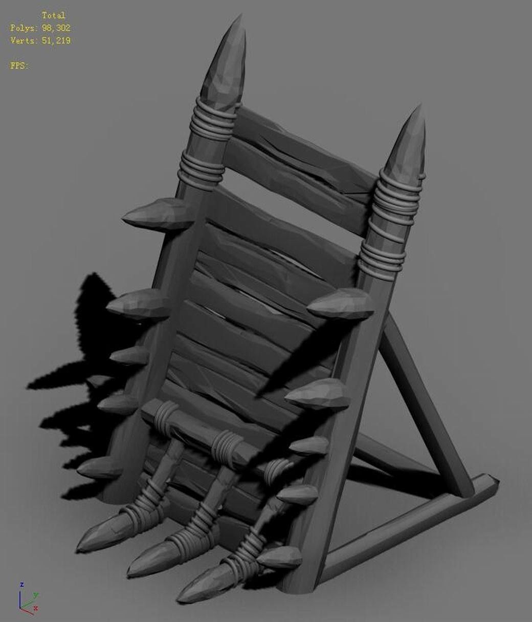 Army camp ancient battlefield - baffle 3D model_5