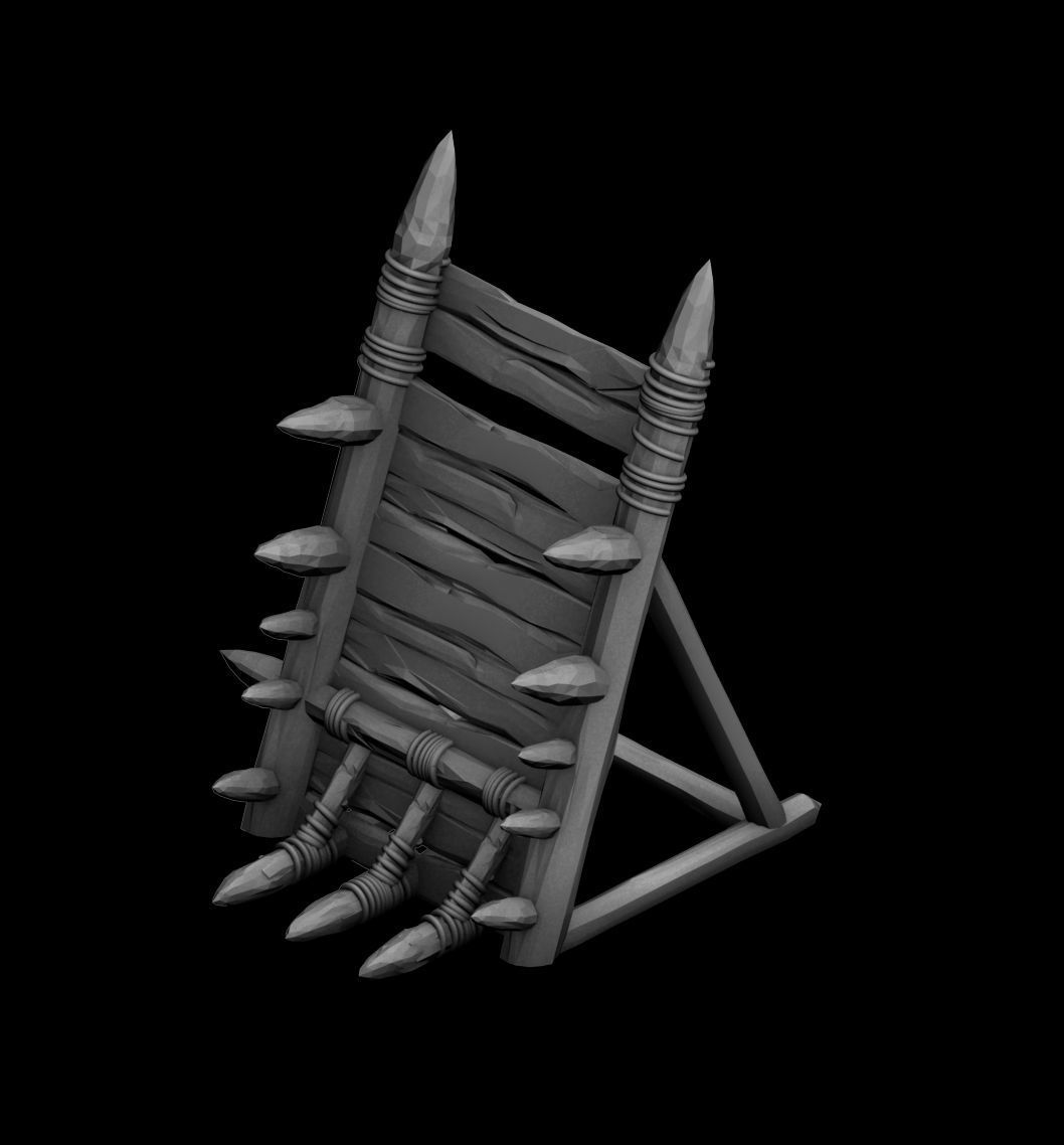Army camp ancient battlefield - baffle 3D model_3