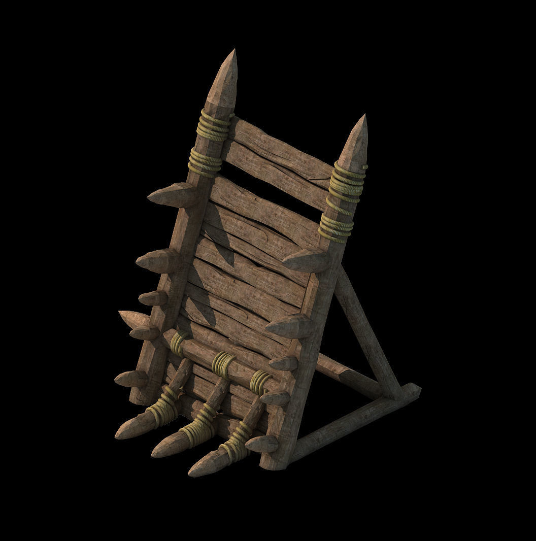 Army camp ancient battlefield - baffle 3D model_1