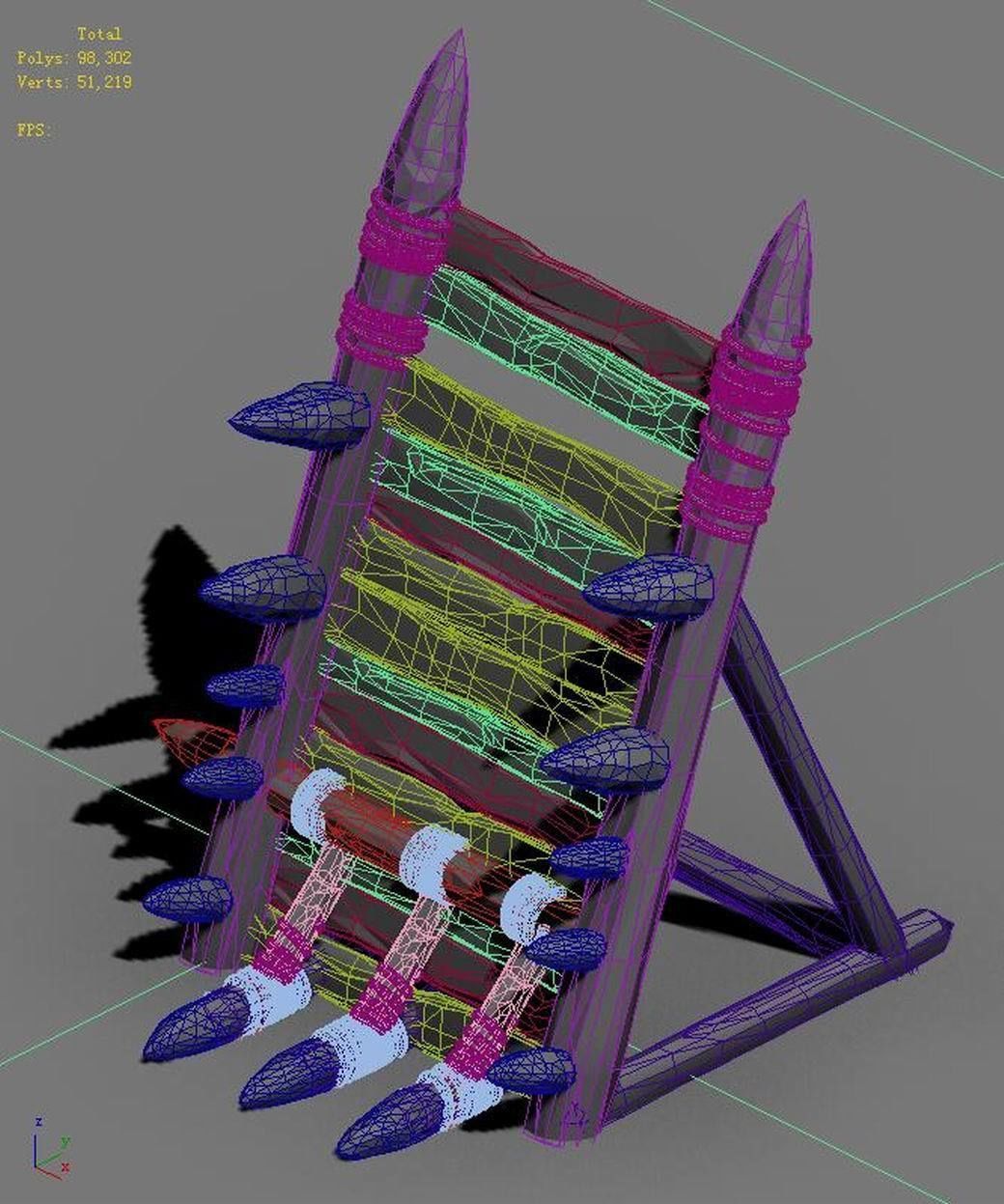 Army camp ancient battlefield - baffle 3D model_6