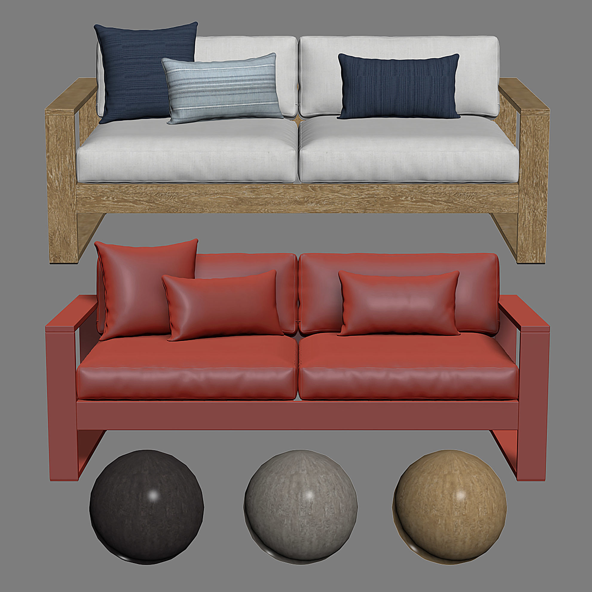 WEST ELM PORTSIDE Outdoor Sofa 3D model_7