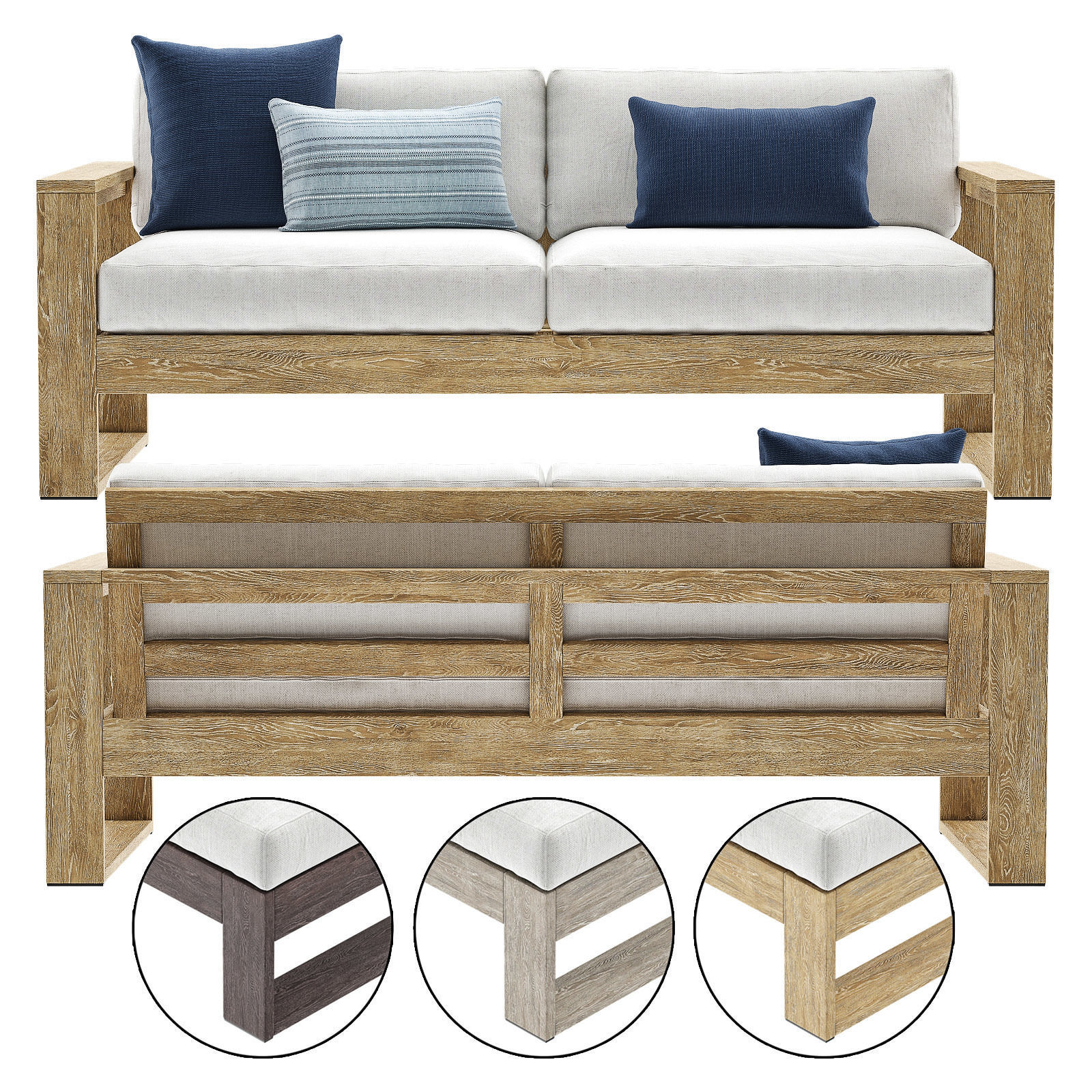 WEST ELM PORTSIDE Outdoor Sofa 3D model_2