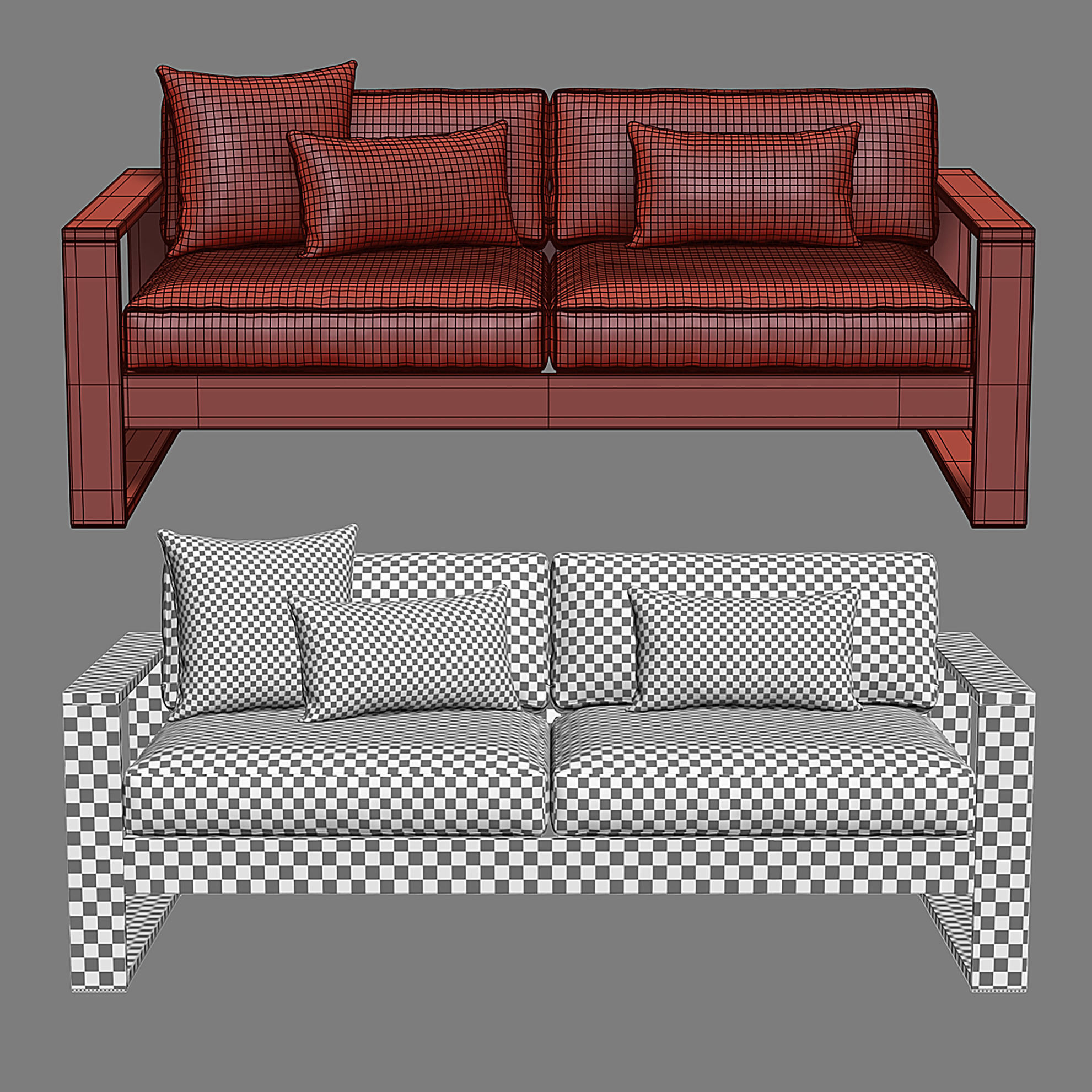 WEST ELM PORTSIDE Outdoor Sofa 3D model_8