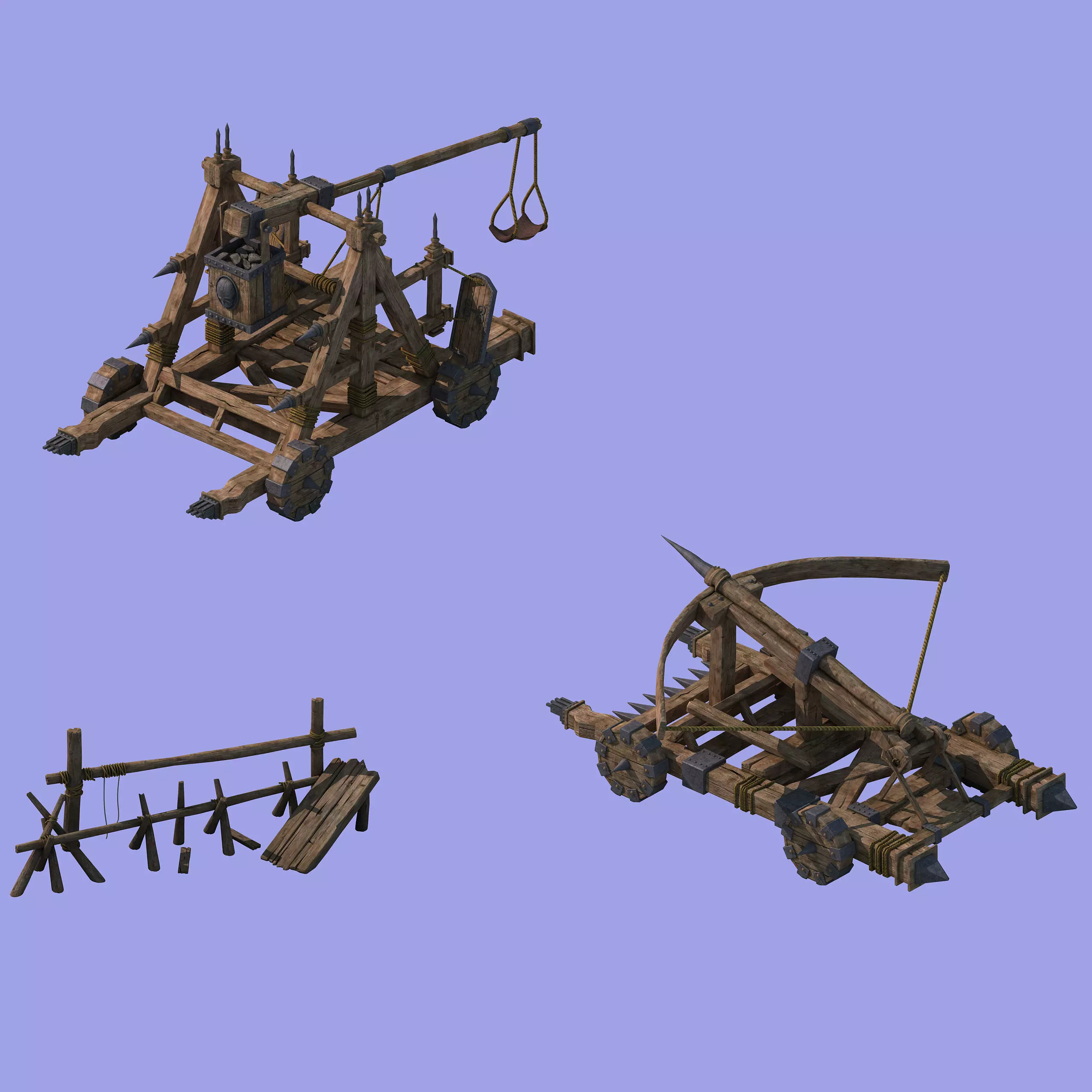 Barracks - catapult 3D model_0