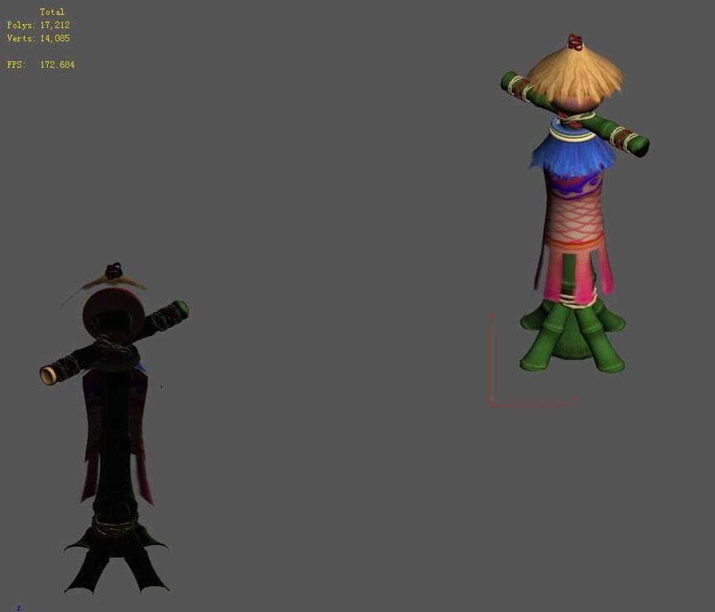 Cartoon World - Scarecrow Flag 3D model_1