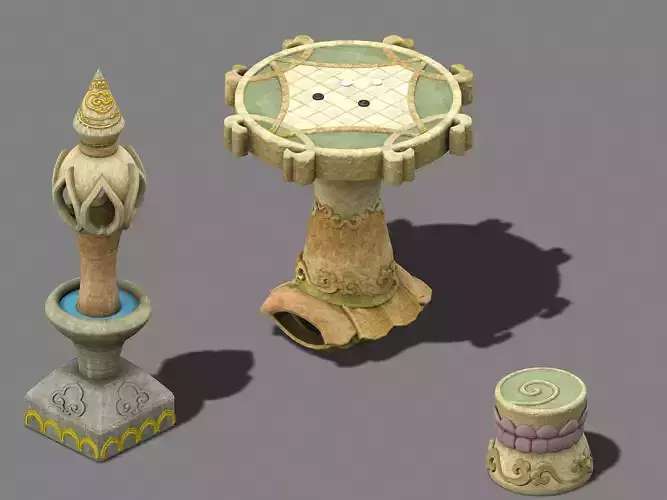 Cartoon World - Stone Table Stool