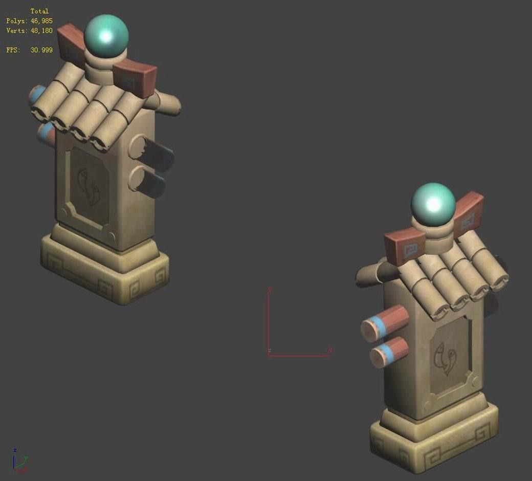 Cartoon World - Wukong stone 3D model_1