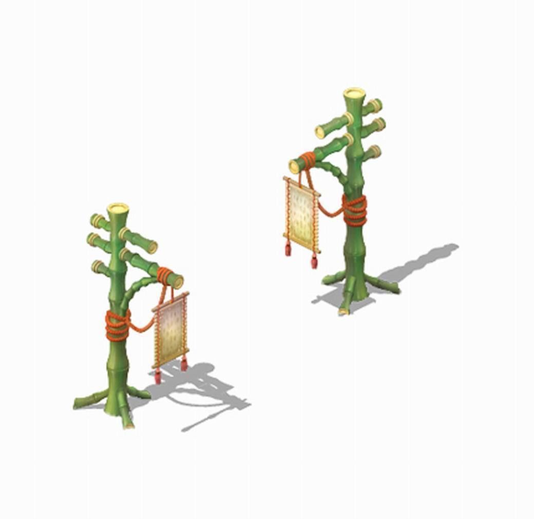 Cartoon world - there is a bulletin board 3D model_4