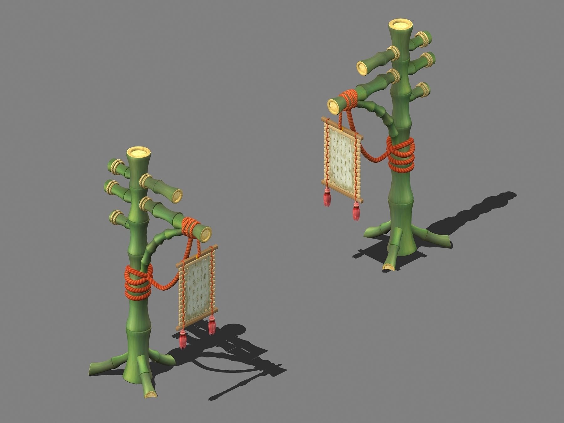 Cartoon world - there is a bulletin board 3D model_1