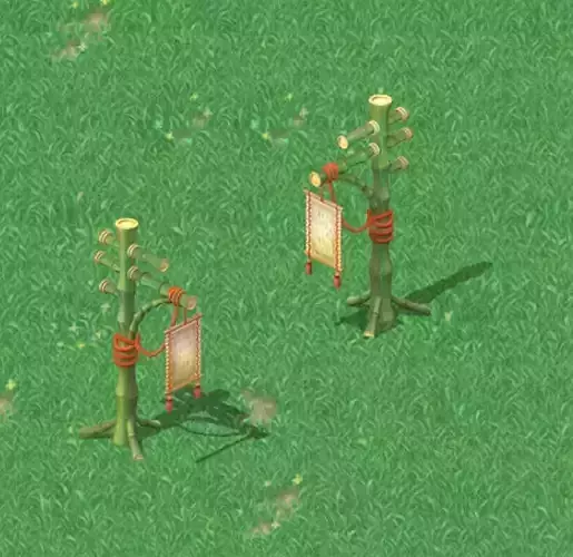 Cartoon world - there is a bulletin board 3D model