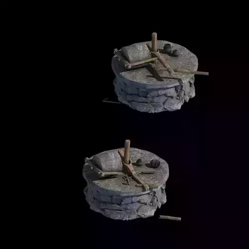 Donkey grinding mill - grinding plate 3D model