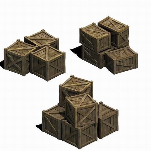 Wooden Box Combination 032 3D model