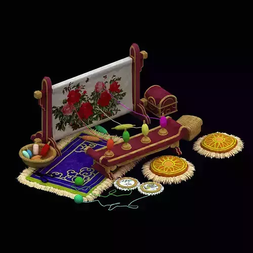 Daughter village - textile props