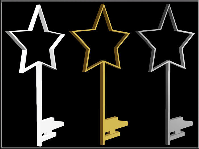 STAR KEY Low-poly 3D model_2